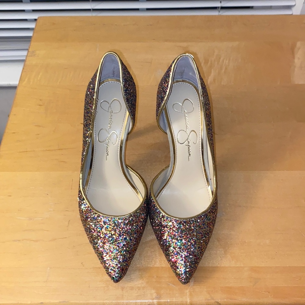 Jessica Simpson multicolored 4 inch heels